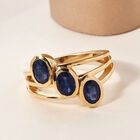 Masoala Saphir Trilogie-Ring, 925 Silber vergoldet, 1,77 ct. image number 1
