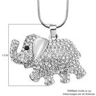 Elefanten-Halskette mit Schwarzem und Weißem Kristall, ca. 60 cm image number 4