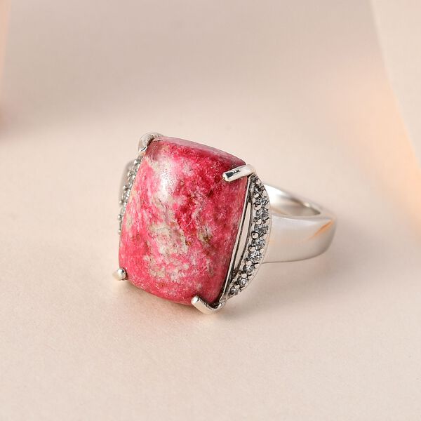 Norwegischer Thulit und Zirkon-Ring - 8,48 ct. image number 2