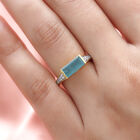 Grandidierit und Zirkon-Ring, 925 Silber Gelbgold Vermeil  ca. 1,85 ct image number 2