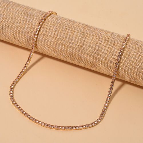 Flexible Champagner Zirkonia-Halskette, 45-66cm image number 1