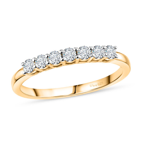 D'Joy SI-GH Labor Diamant Ring, 925 Silber 750 Gelbgold Vermeil - 0,25 ct. image number 3