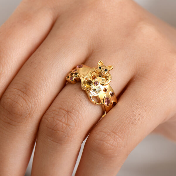 GP Trionfo Kollektion - AA Multi-Turmalin und Kanchanaburi blauer Saphir Ring - 0,69 ct. image number 3