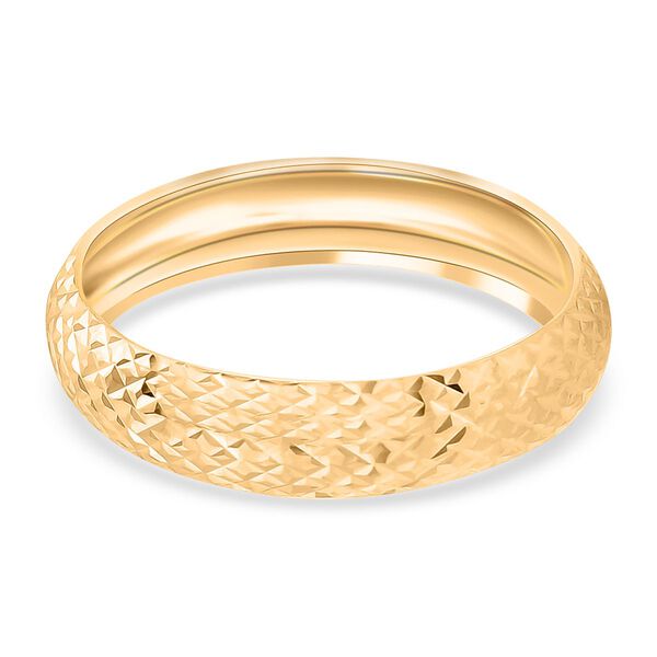 Bandring mit Diamantschliff-Muster in 585 Gold image number 4
