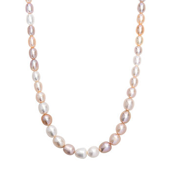 Mehrfarbige S&uuml;&szlig;wasser Perle Halskette, 45 cm