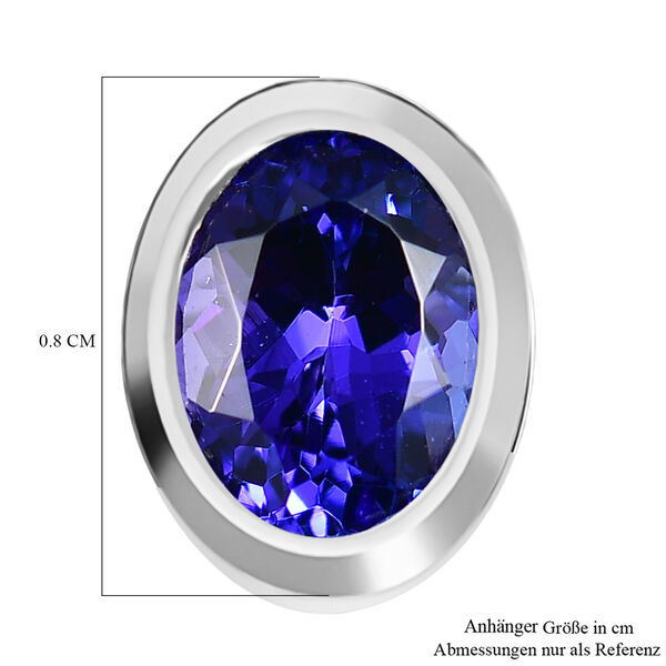 RHAPSODY AAAA Ovalschliff Tansanit Anh&auml;nger in 950 Platin - 1,20 ct. image number 6