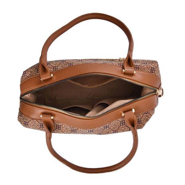 Handtasche aus Naturkork mit RFID-Schutz, braun gemustert image number 6