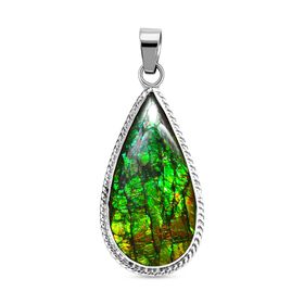 Kanadische Ammolit Anhänger, 925 Silber, platiniert, ca. 17.00 ct