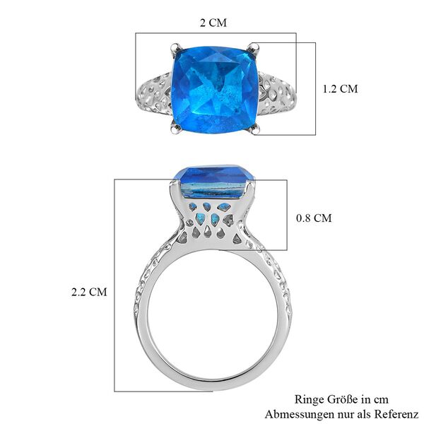 Karibik Quarz Ring, Edelstahl, (Gr&ouml;&szlig;e 17.00), ca. 5.12 ct image number 6