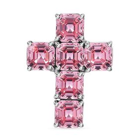 J Francis gefertigt mit SWAROVSKI- Hellrosa Swarovski Zirkonia Anhänger