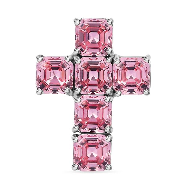 J Francis gefertigt mit SWAROVSKI- Hellrosa Swarovski Zirkonia Anhänger image number 0