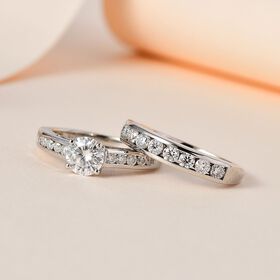 Funkelnde Königin- 2er-Set Moissanit Ringe- 1,46 ct.