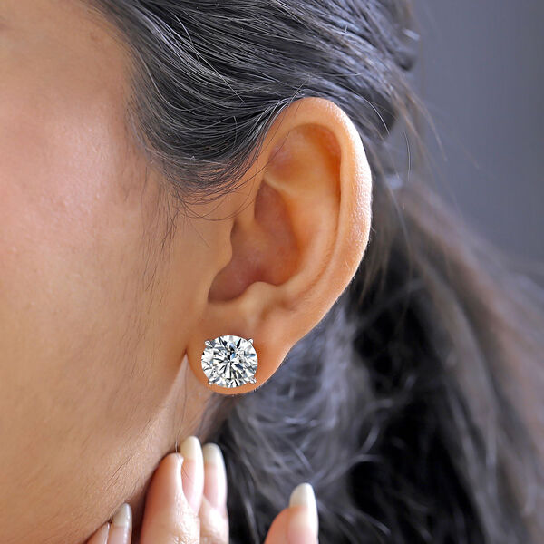 Funkelnde Königin - Nugget Moissanit Ohrringe - 10 ct. image number 6