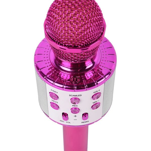 Multifunktions Karaoke Mikrofon und Bluetooth Lautsprecher mit sprachgesteuerten LED - Lichter und Sound - Echo, Rosa image number 8