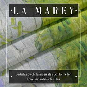 LA MAREY: Premium Selection - 100% Maulbeerenseiden-Halstuch, 35x150cm, Gr&uuml;ne Wiesen