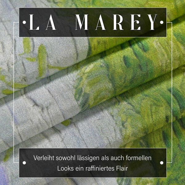 LA MAREY: Premium Selection - 100% Maulbeerenseiden-Halstuch, 35x150cm, Grüne Wiesen image number 2