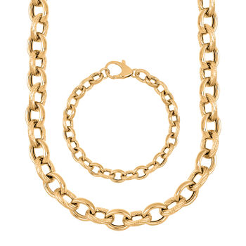 Rolo 19cm Armband und 50cm Halskette