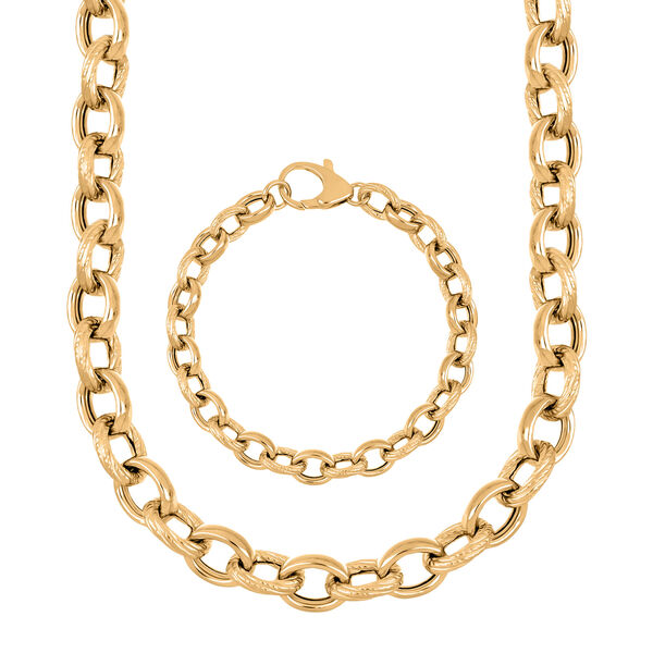 Rolo 19cm Armband und 50cm Halskette