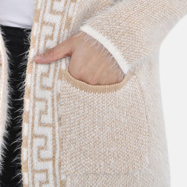 Kuschelweicher, geschmeidiger Cardigan mit zwei Taschen, 110x82 cm, Camel image number 6