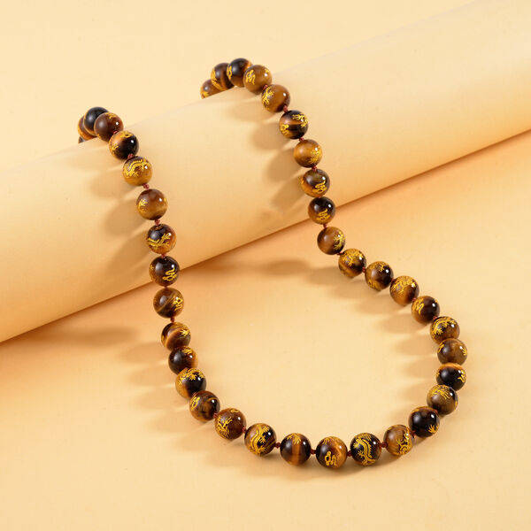 Gelbe Tigerauge-Halskette, 50 cm - 335 ct. image number 1