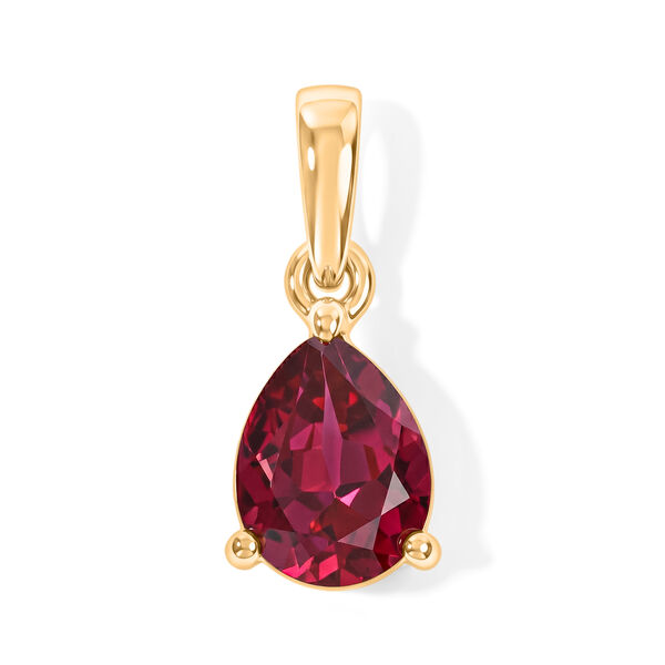 LUXURIANT DIAMOND - AAA Lab Grown Rubin Anh&auml;nger 925 Silber Gold ca. 1,67 ct.
