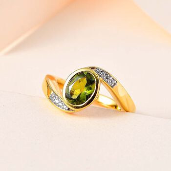 AA Vesuvianit und Zirkon Ring- 1,32 ct.