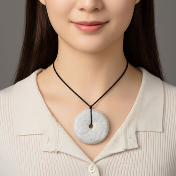 Flexible wei&szlig;e Jade Halskette - 320 ct.