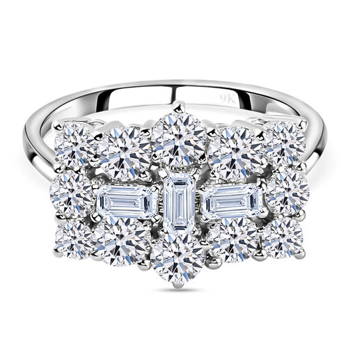 LUXURIANT DIAMOND- SGL zertifizierter VS-EF Labor Diamant Ring, 925 Silber rhodiniert - 1 ct. image number 0