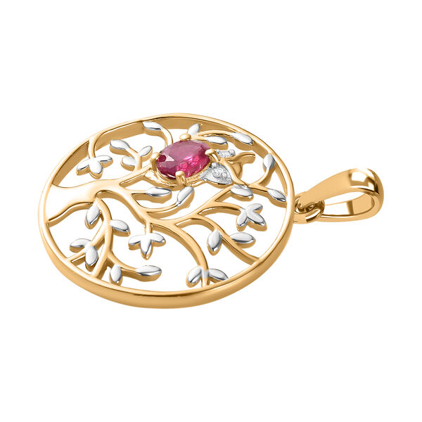 Afrikanischer Rubin und Zirkon-Anh&auml;nger - 0,59 ct. image number 4