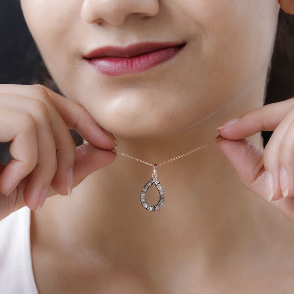 Nat&uuml;rlicher Champagner-Diamant-Anh&auml;nger mit 50cm Kette - 0,50 ct. image number 2