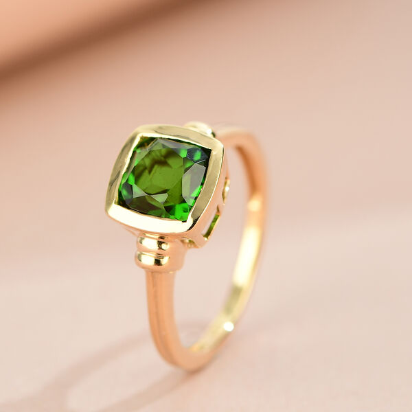 Triplett Quarz Solit&auml;r Ring 925 Silber vergoldet image number 2