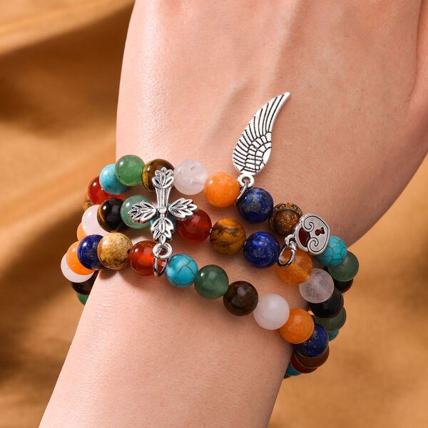 Mehrfarbig Edelsteine Schmuckset  Legierung ca. 270.00 ct image number 2