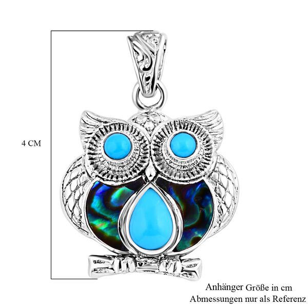 Royal Bali Kollektion- Sleeping Beauty Türkis und Abalone Muschel Anhänger - 2,32 ct. image number 6