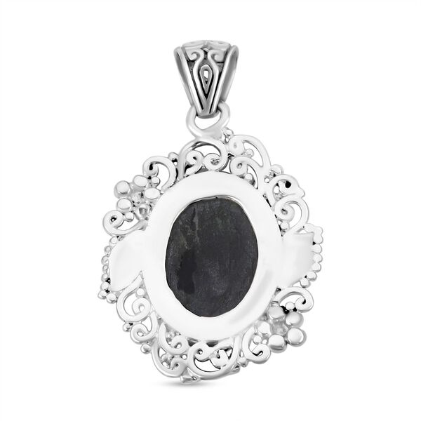 Royal Bali - Schwarz Stern Diopsid Anhänger, 925 Silber ca. 23.62 ct image number 4