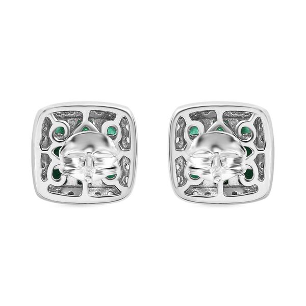 AAA Smaragd und Zirkon Ohrringe - 2,12 ct. image number 5