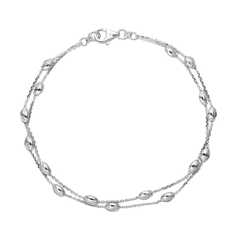 Perlen-Stacking-Armband in Silber image number 0