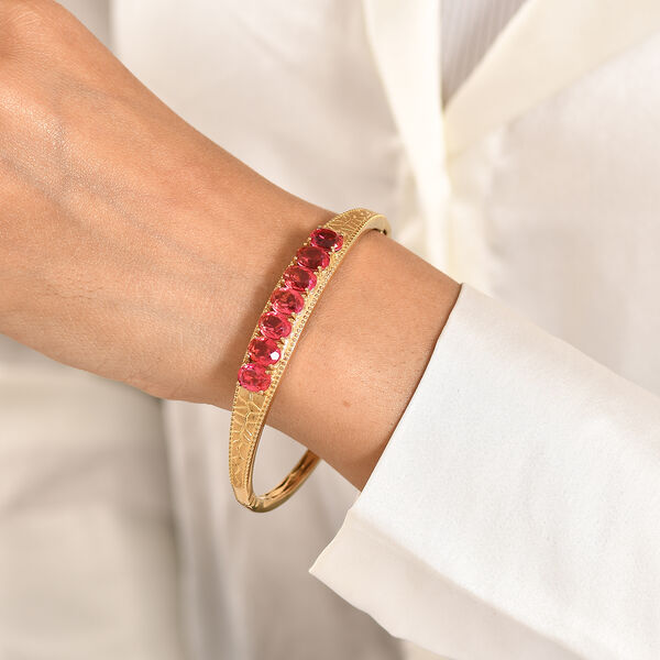 EVER TRUE Sunset Quarz Triplette Armreif ca. 19 cm Nickelfreies Messing ca. 10,48 ct. image number 2