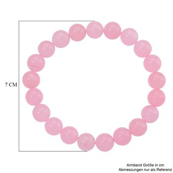 Rosa Morganit Farbiger Quarzit Armband, flexibel (ca. 18 - 19 cm), ca. 150.00 ct
