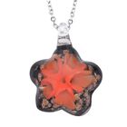 Anhänger im Murano-Stil mit Kette, Rot