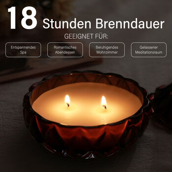 The 5th Season: Premium Kollektion Duftkerze im orientalischem Glas, 20h Brenndauer, Dunkelrot