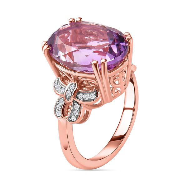 Rose De France Amethyst und Zirkon-Ring - 9,21 ct. image number 5