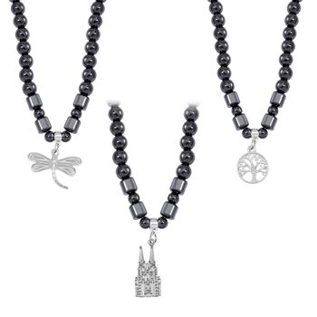 3er Set - H&auml;matit Libelle, K&ouml;lner Dom, Lebensbaum, ca. 1320,00 ct.