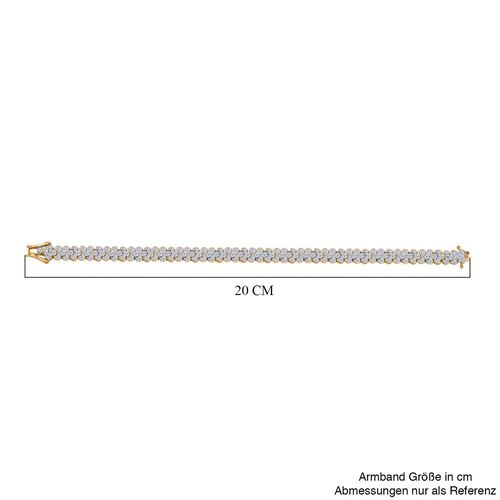 Lab Grown Diamant SI Armband ca. 19 cm 925 Silber 750 Gelbgold Vermeil ca. 4,64 ct. image number 4