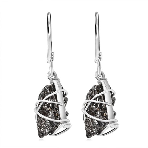 D'Joy Muonionalusta Meteorit Ohrringe 925 Silber rhodiniert ca. 31.76 ct image number 6