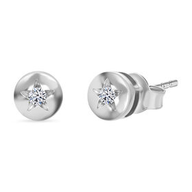 LUXURIANT DIAMOND- SI-GH Labor Diamant Ohrringe, 925 Silber platiniert - 0,15 ct.