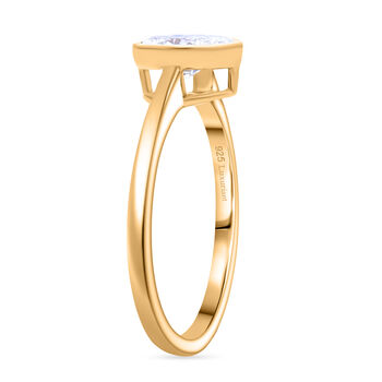 LUXURIANT DIAMOND - Lab Grown Diamant SI-GH Ring 925 Silber 750 Gelbgold Vermeil (Gr&ouml;&szlig;e 19.00) ca. 1.00 ct