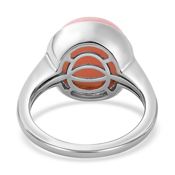 Natürlicher Peruanischer Rosa-Opal Ring, 925 Silber platiniert, ca. 5.79 ct image number 6