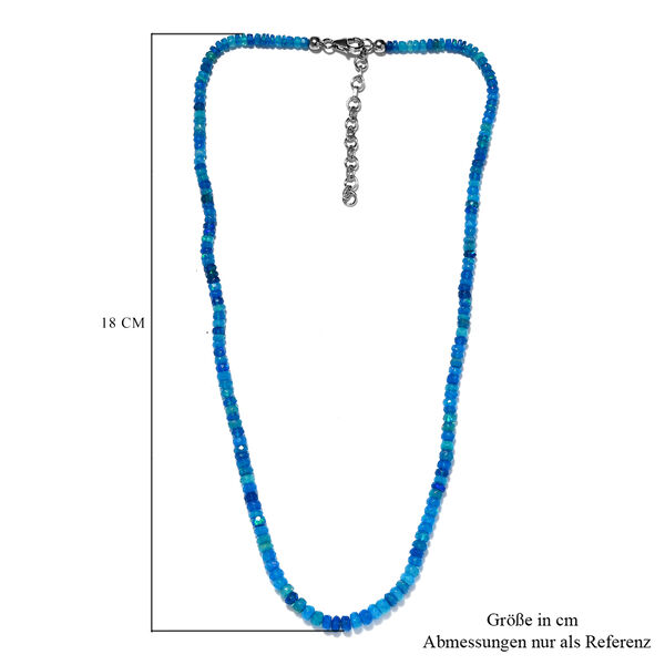 Miami Blau Welo Opal-Halskette in Silber image number 5