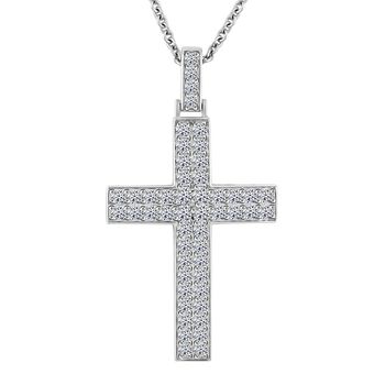 LUXURIANT Labor Diamant Anh&auml;nger mit 45cm Kette - 1,62 ct.