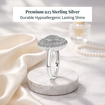 LUXURIANT DIAMOND - Lab Grown Diamant SI-GH Ring 925 Silber Rhodiniert (Gr&ouml;&szlig;e 17.00) ca. 0,98 ct